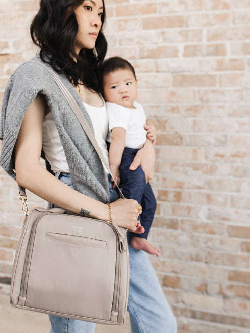 insulated-bottle-bag-taupe jujube bags at sophiasstyle.com